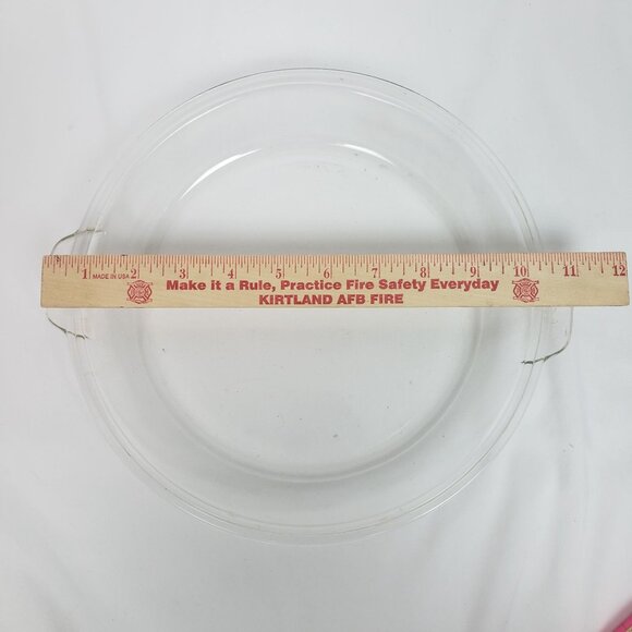 VINTAGE Pyrex 686C A-Z Clear Pie Plate Baking Dish Pan Replacement Lid 9"X1.25" - Picture 3 of 6